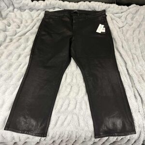 Jen7 Jeans Womens 24 Straight Leg Coated Black Stretch Denim Stitch Fix NWT